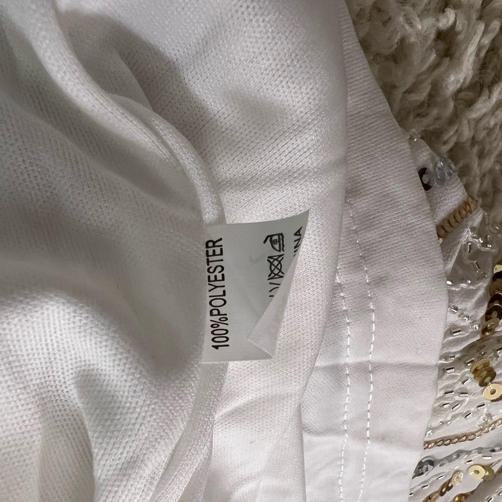 Women’s White and Gold 1920s Cocktail Dress NWOT - Picture 5 of 8